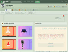 Tablet Screenshot of cutycakies.deviantart.com