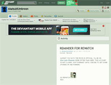 Tablet Screenshot of akatsukiumbreon.deviantart.com