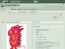 Tablet Screenshot of parkesiethehedgehog.deviantart.com