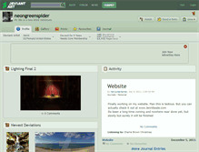 Tablet Screenshot of neongreenspider.deviantart.com