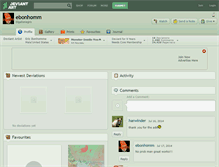 Tablet Screenshot of ebonhomm.deviantart.com