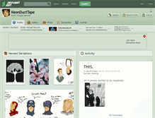 Tablet Screenshot of neonducttape.deviantart.com