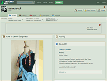 Tablet Screenshot of harmonrook.deviantart.com