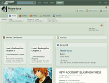 Tablet Screenshot of phlare-arca.deviantart.com