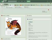 Tablet Screenshot of coldpaw.deviantart.com