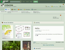 Tablet Screenshot of evildarkside.deviantart.com