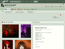 Tablet Screenshot of darkcrimsongoth.deviantart.com