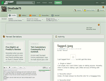 Tablet Screenshot of dinodude75.deviantart.com