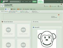 Tablet Screenshot of monkey909.deviantart.com
