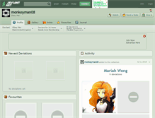 Tablet Screenshot of monkeyman08.deviantart.com