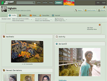 Tablet Screenshot of highaim.deviantart.com