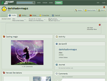 Tablet Screenshot of darkshadowmagus.deviantart.com
