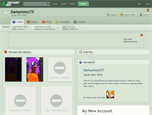 Tablet Screenshot of darkanime275.deviantart.com