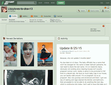 Tablet Screenshot of lizzyloves-to-draw13.deviantart.com