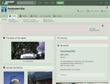 Tablet Screenshot of femmeterrible.deviantart.com