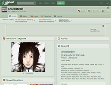 Tablet Screenshot of chocolateboi.deviantart.com