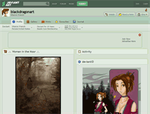 Tablet Screenshot of blackdragonart.deviantart.com