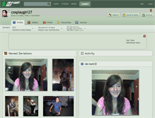 Tablet Screenshot of cosplaygirl27.deviantart.com