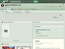 Tablet Screenshot of marilyn-manson-club.deviantart.com