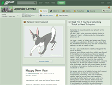 Tablet Screenshot of leporidae-lovers.deviantart.com