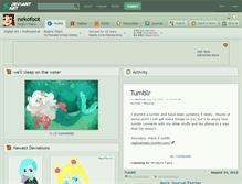 Tablet Screenshot of nekofoot.deviantart.com