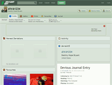 Tablet Screenshot of d-h-b1234.deviantart.com