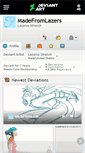 Mobile Screenshot of madefromlazers.deviantart.com