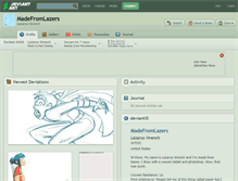Tablet Screenshot of madefromlazers.deviantart.com