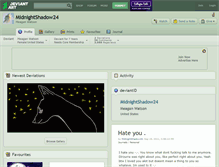 Tablet Screenshot of midnightshadow24.deviantart.com