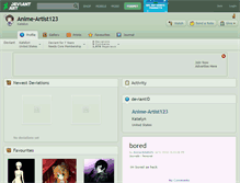 Tablet Screenshot of anime-artist123.deviantart.com