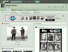 Tablet Screenshot of cartooncaveman.deviantart.com