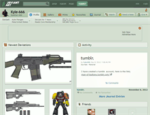 Tablet Screenshot of kyle-666.deviantart.com