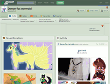 Tablet Screenshot of demon-fox-mermaid.deviantart.com