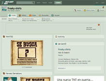 Tablet Screenshot of freaky-shirts.deviantart.com