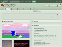 Tablet Screenshot of infinityhedgehog.deviantart.com