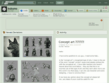 Tablet Screenshot of bubumo.deviantart.com