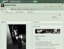 Tablet Screenshot of go-back-to-sleep.deviantart.com