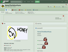 Tablet Screenshot of honeytheyellowpuma.deviantart.com