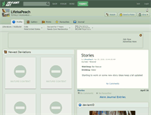 Tablet Screenshot of lifeisapeach.deviantart.com