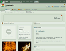 Tablet Screenshot of crystalreality.deviantart.com