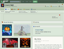 Tablet Screenshot of cresent-night.deviantart.com