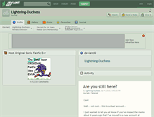 Tablet Screenshot of lightning-duchess.deviantart.com