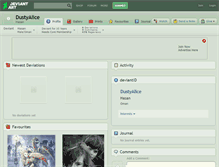 Tablet Screenshot of dustyalice.deviantart.com