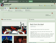 Tablet Screenshot of kousen-wolf.deviantart.com