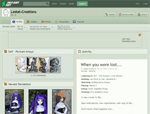Tablet Screenshot of lestat-creations.deviantart.com
