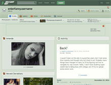 Tablet Screenshot of enterfunnyusername.deviantart.com