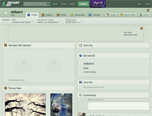 Tablet Screenshot of miloevi.deviantart.com