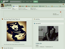 Tablet Screenshot of cling-on.deviantart.com