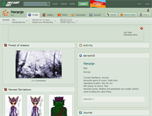 Tablet Screenshot of heranje.deviantart.com