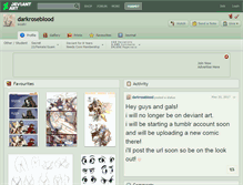 Tablet Screenshot of darkroseblood.deviantart.com